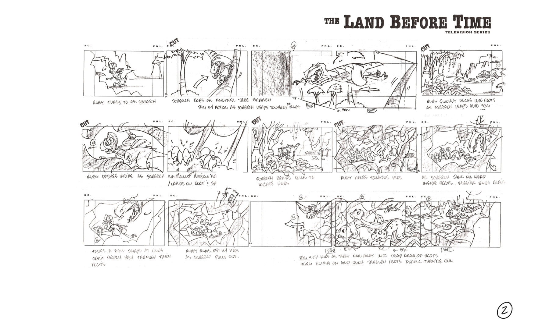 The Land Before Time Animated Series, Storyboards by Bert Ring