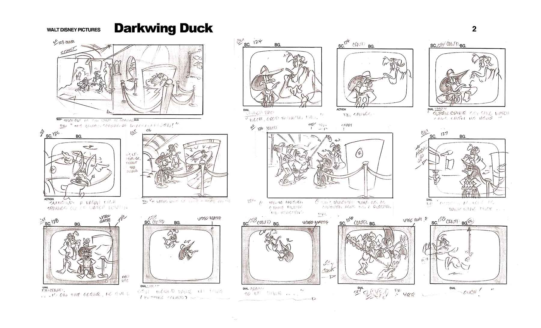 Bert Ring's Storyboards for Walt Disney's Darkwing Duck